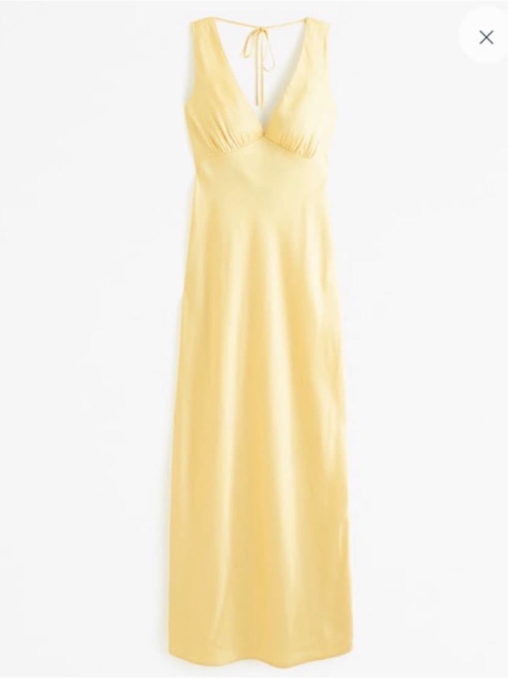 Abercrombie Yellow Satin Plunge Dress